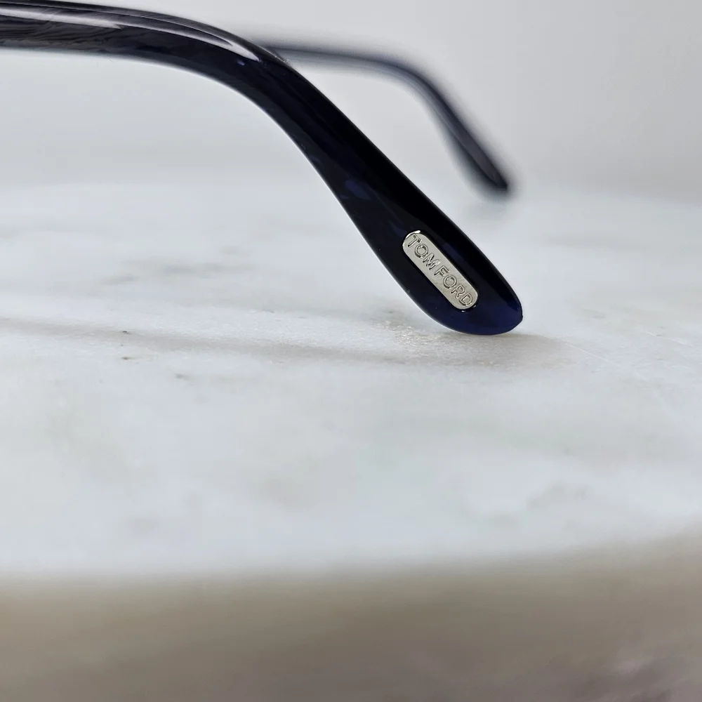 TOM FORD 53 mm Women's crystal‎ gray round eyeglasses frames